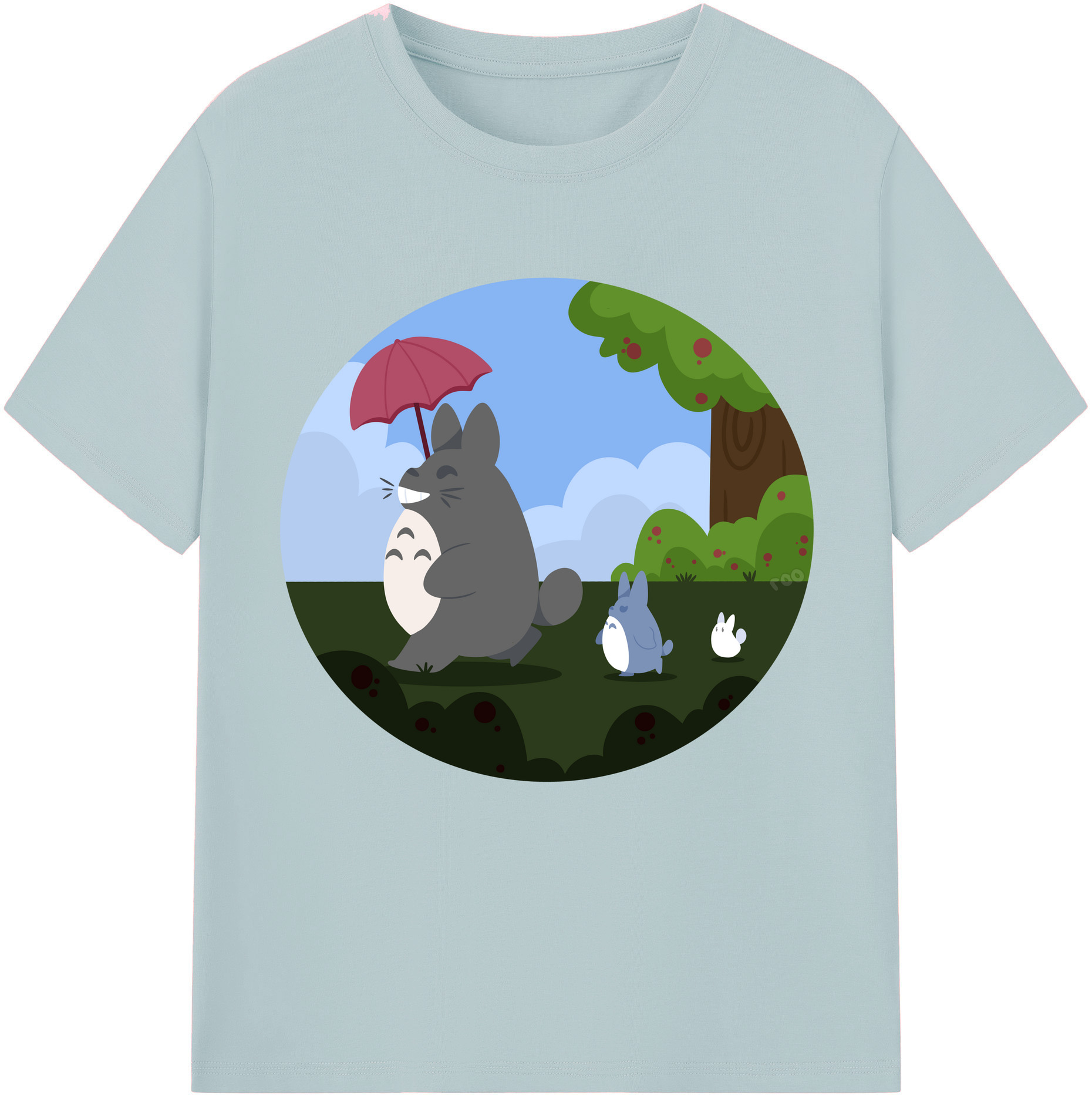 （画像用） となりのトトロ 草壁メイ 草壁サツキ My Neighbor Totoro Satsuki Kusakabe Mei Kusakabe 綿100％半袖Tシャツ（フロントプリント）